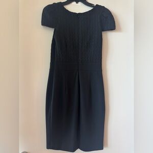 Black stretch  Sheath Midi Dress